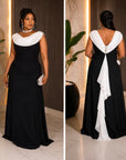 Elegant black and white color-block.