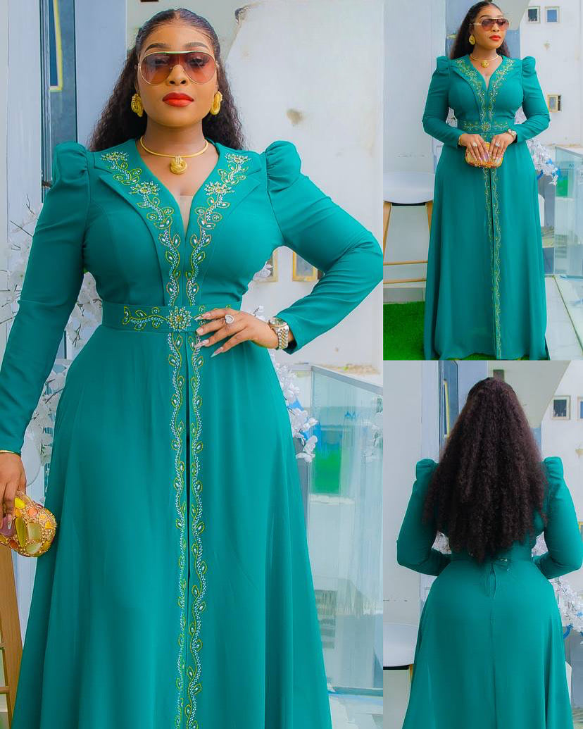 Elisa Luxury Jumpsuit with cape.