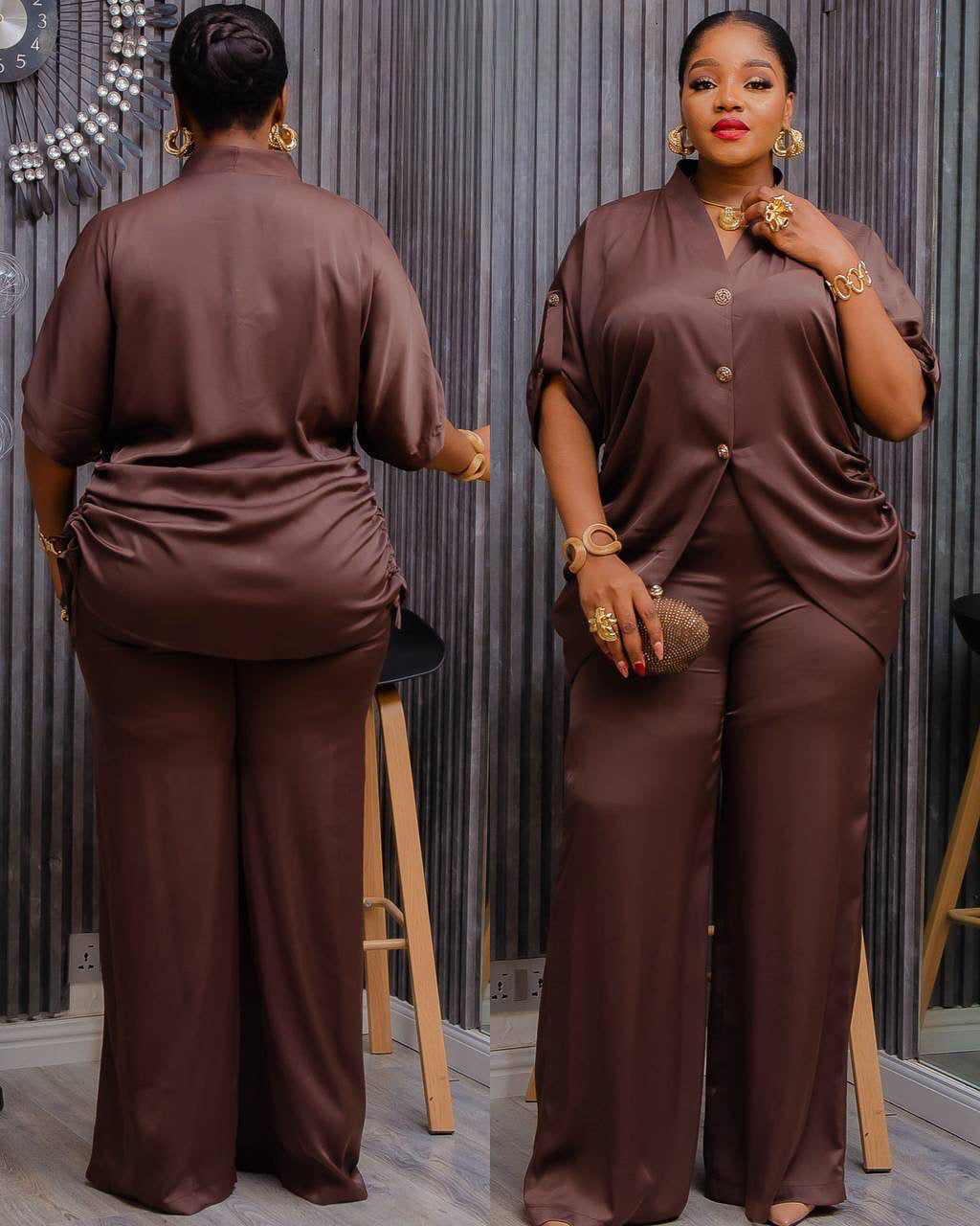 Brown Sugar Luxury Top and Trouser.