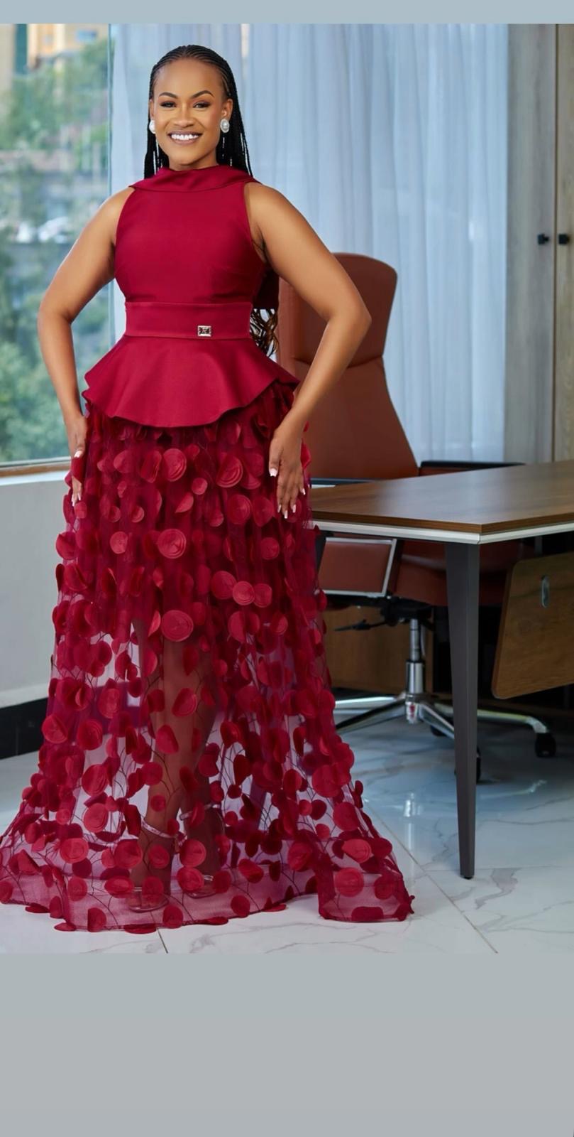 Rich Burgundy Dress.