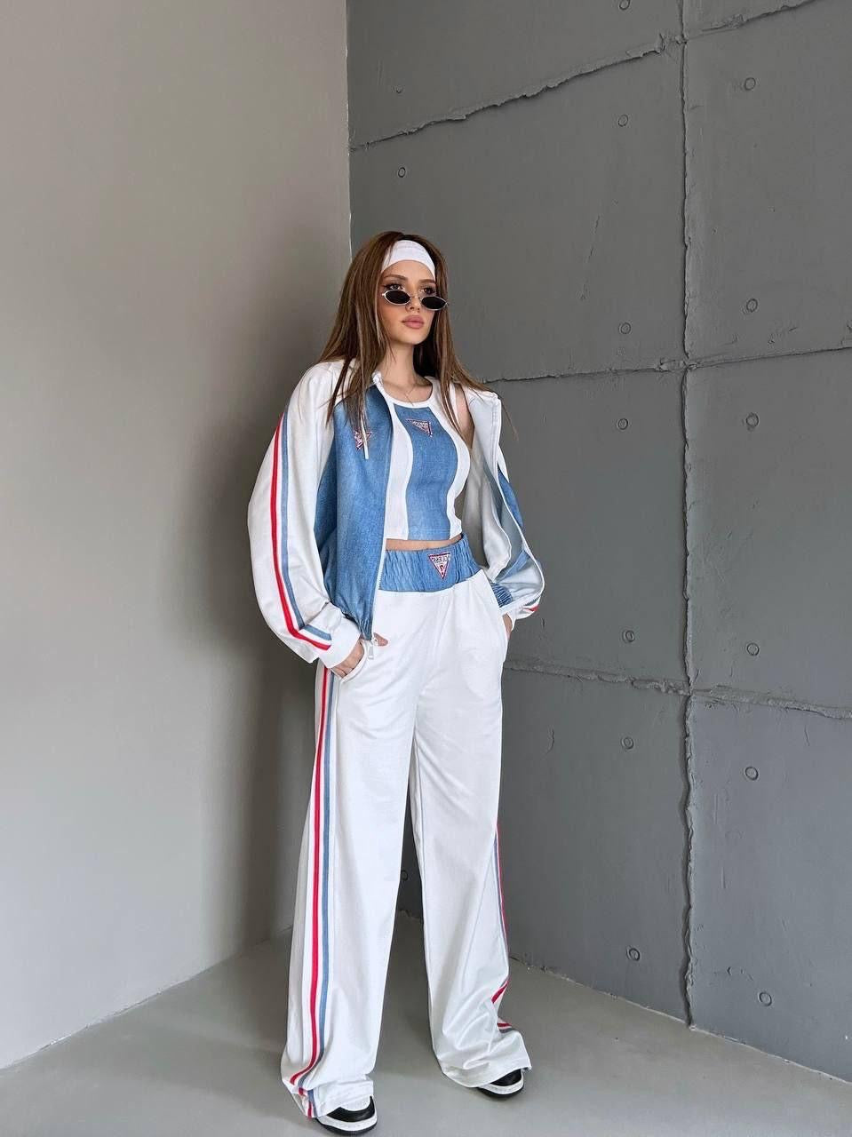 Cardigan,camisole and pant set.