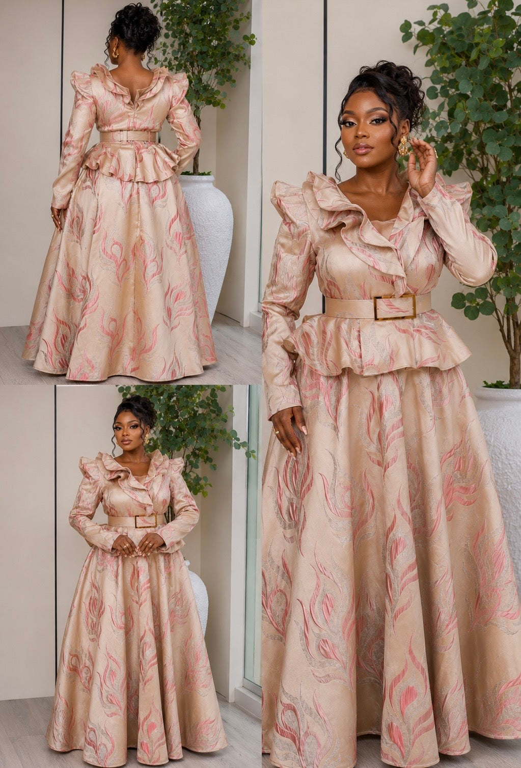 Champagne Blush Regal Dress.