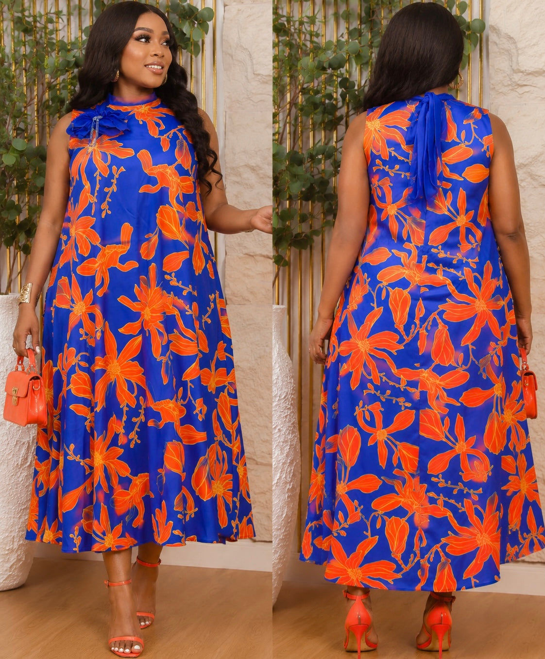 Royal Bloom Maxi Dress.