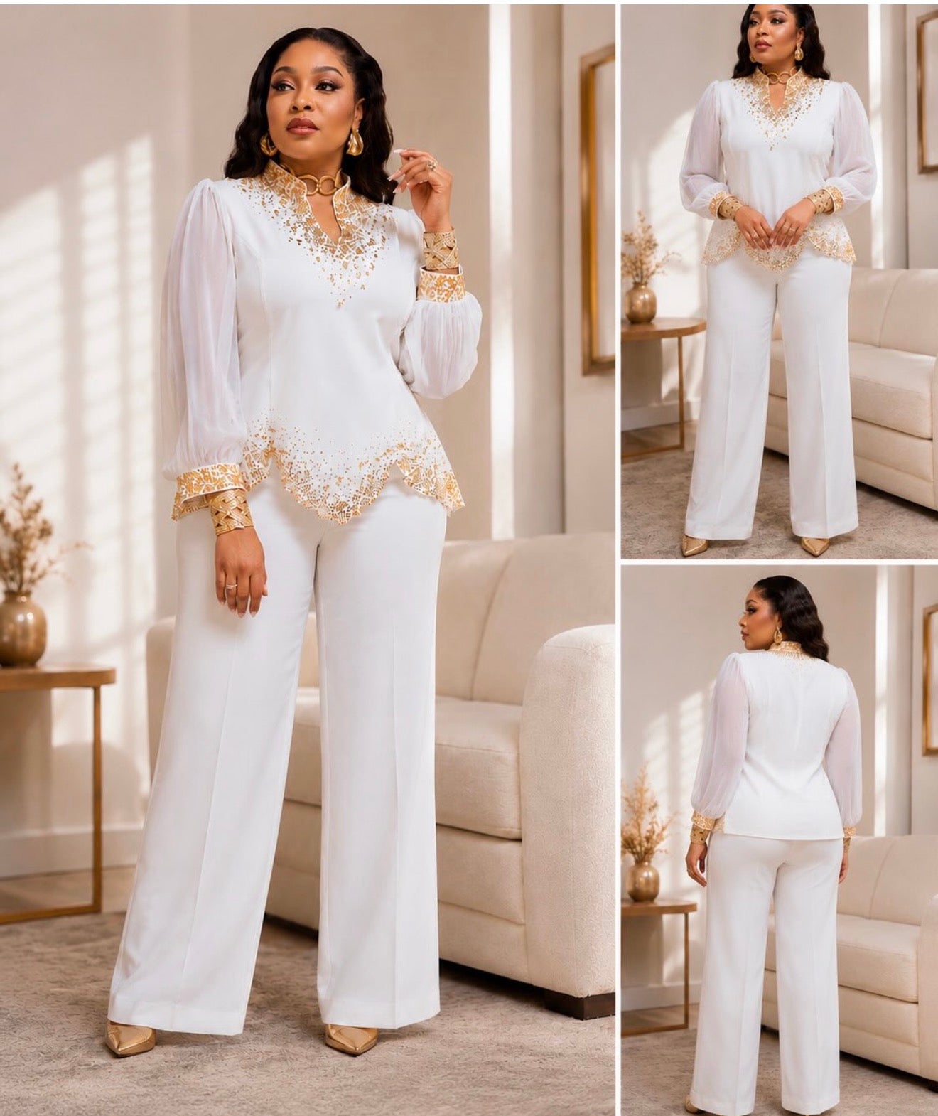 Royal Elegance Luxe Set – White & Gold.