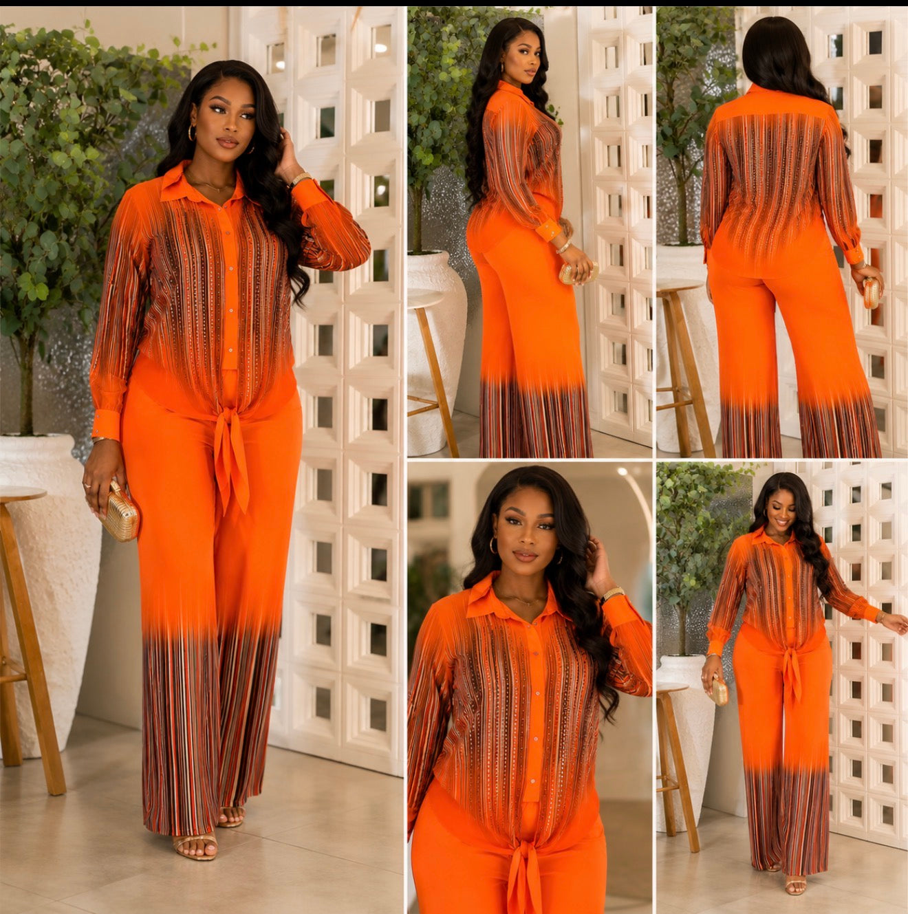Sunset Luxe Top and Trouser.
