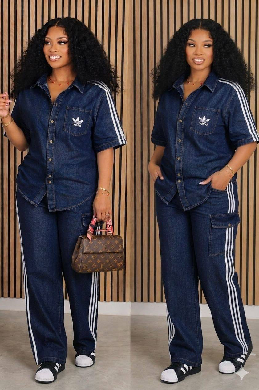 Denim Luxe Two piece Set.