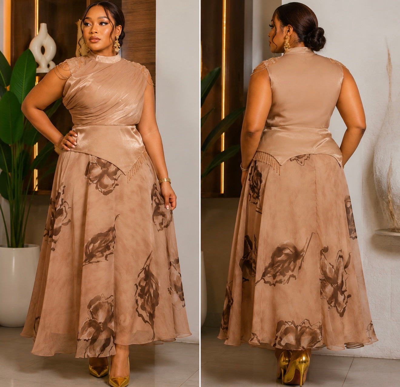 Mocha Bloom Elegance Set.