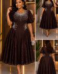 Royal Stardust Embellished Midi Dress.