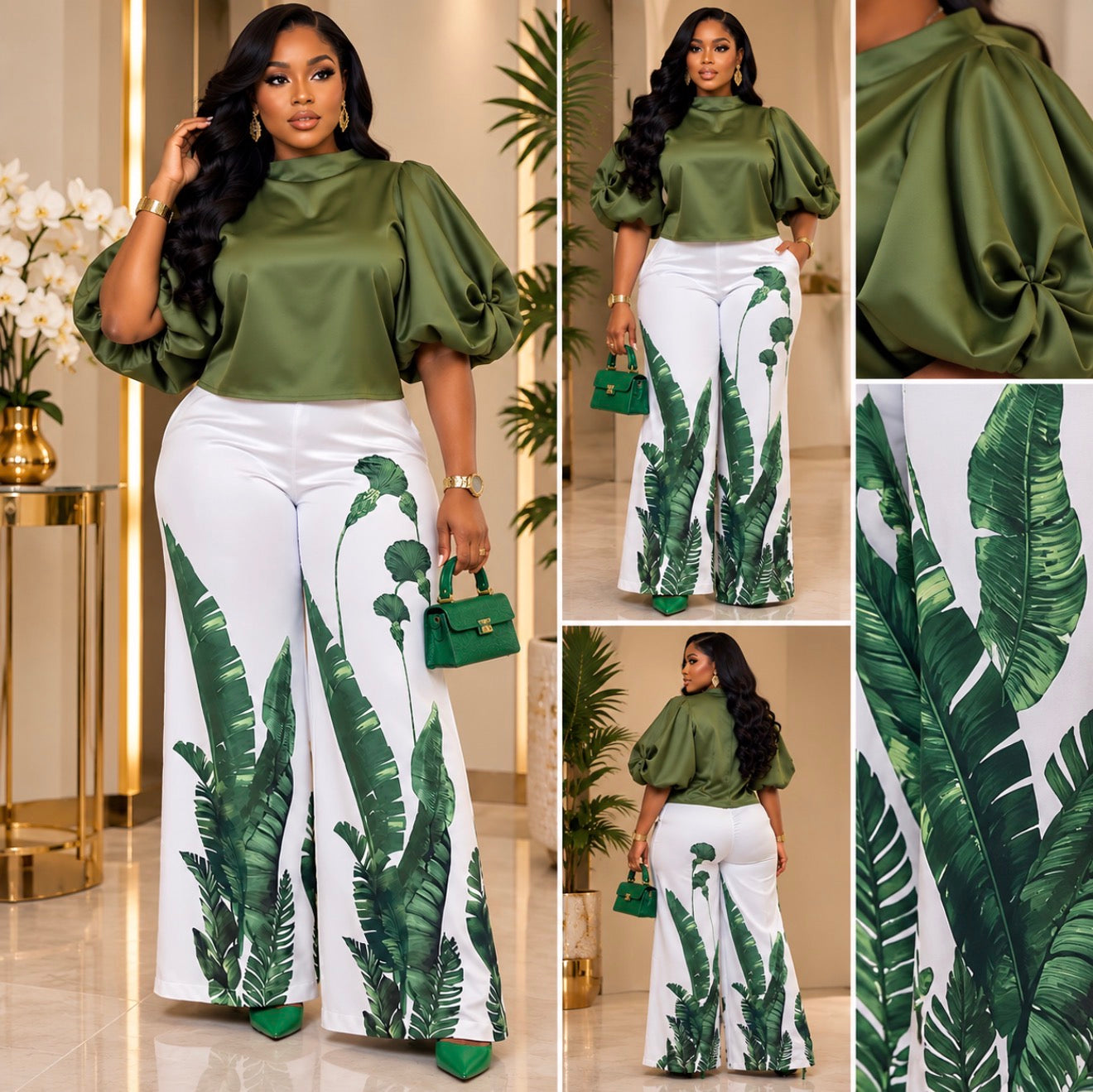 Olive Luxe Tropical Set.