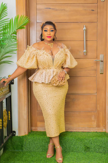 Arewa Gold Luxury Dress