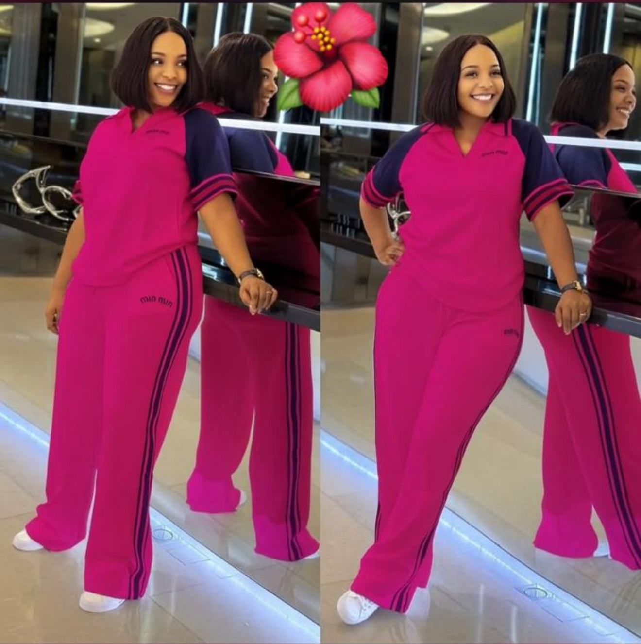 Pinky Luxury Top and Trouser.