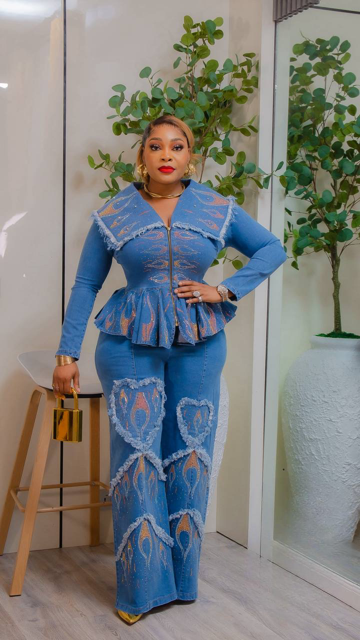 Denim Top and Trouser.