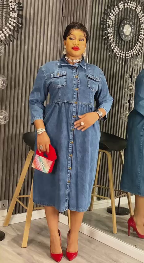 Denim Midi Gown.