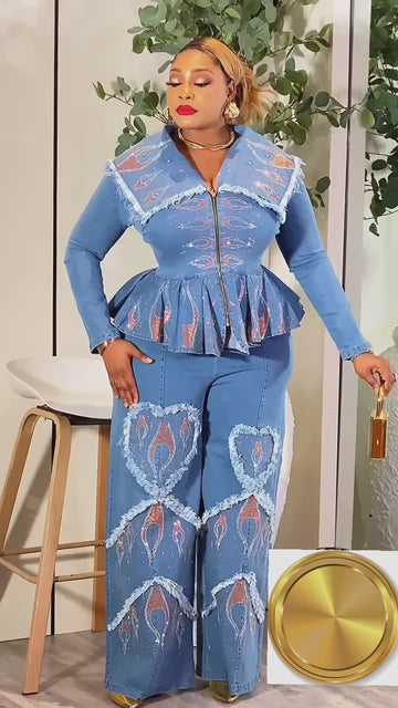 Denim Top and Trouser.