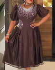 Royal Stardust Embellished Midi Dress.