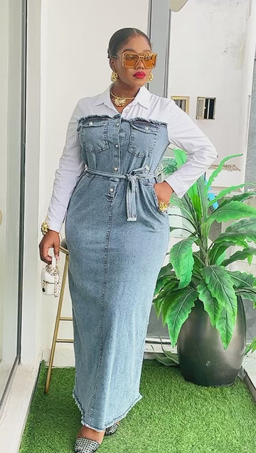 Havilah Denim Gown
