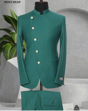 Safari Men Suits Button Square Collar Tailor-Made Formal Casual Business Official Wear .